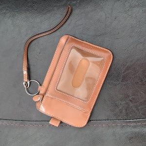 Lodis Brown Leather Wristlet